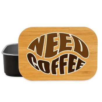 Coffee bean coffee bean need coffee - Lunch Box - black - Front