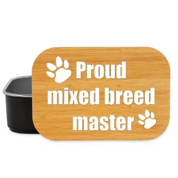 herrchensprüche, Proud Mixed Breed Master - Lunch Box - Schwarz - Vorne