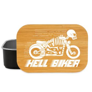 Motorcycle skeleton white - Lunch Box - black - Front