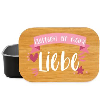 Klettern Bouldern Bergsteigen Berge Liebe Geschenk - Lunch Box - Schwarz - Vorne