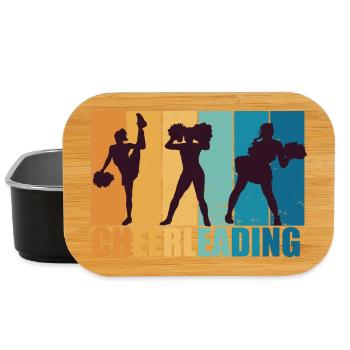 Cheerleading Cheerleader Vintage Geschenk - Lunch Box - Schwarz - Vorne