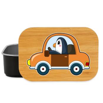 Pinguin Auto - Lunch Box - Schwarz - Vorne