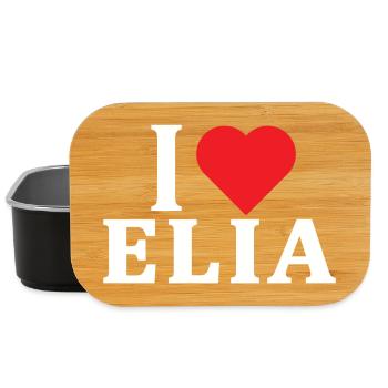 t-shirt I love Elia t-shirt gift idea - Lunch Box - black - Front