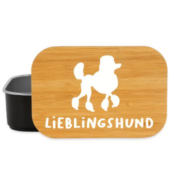 Liebling Hund Pudel Fan Gassi lieben Hundeliebe - Lunch Box - Schwarz - Vorne
