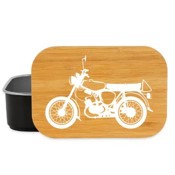 simme s50 Motorrad Moped Klassiker DDR Osten icon - Lunch Box - Schwarz - Vorne