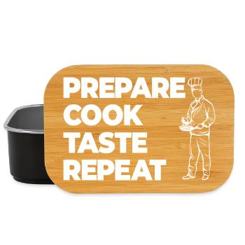 Prepare, Cook, Taste - Lunch Box - black - Front