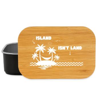 Island Isn’t land Wasser ist keine Insel Lustig. - Lunch Box - Schwarz - Vorne