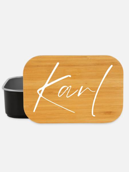 Karl Name T-Shirt Geschenk Für Männer - Lunch Box - Schwarz