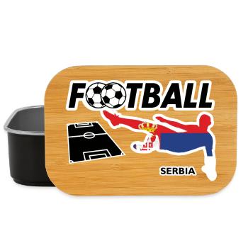 La fièvre du football Serbie - Boîte à goûter - noir - Devant