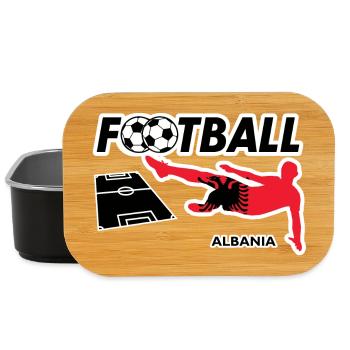 Fußball Fieber Albanien - Lunch Box - Schwarz - Vorne