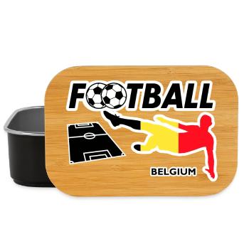 Fußball Fieber Belgien - Lunch Box - Schwarz - Vorne
