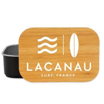 Vague Abstraite Surf  - Boîte à goûter - noir - Devant