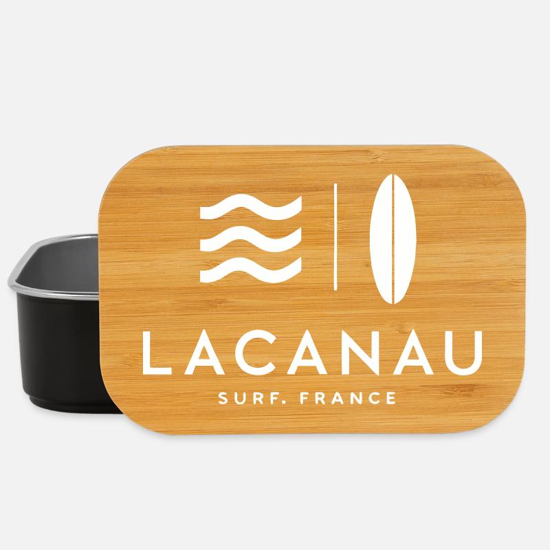 Abstract Surf Wave - Lunch Box - black