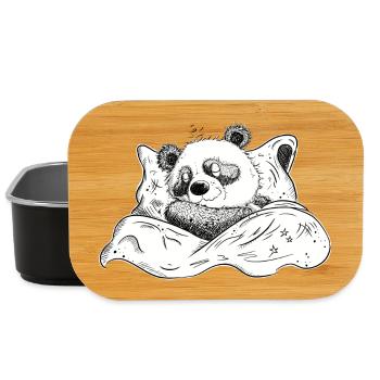 Panda Bear Sleeps And Dreams Good Night - Lunch Box - black - Front