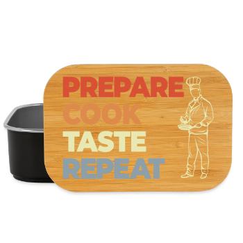 Prepare Cook Taste Repeat - Lunch Box - black - Front