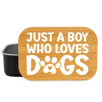 L’amour pour les chiens Conception typographique - Boîte à goûter - noir - Devant