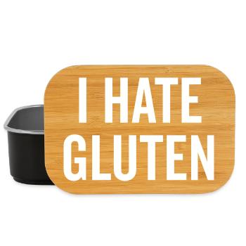 I Hate Gluten - Lunch Box - black - Front