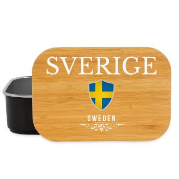 Swedish patriot, minimalist sleek design - Lunch Box - black - Front