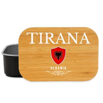 Tirana Albania, souvenir Tirana - Lunch Box - black - Front