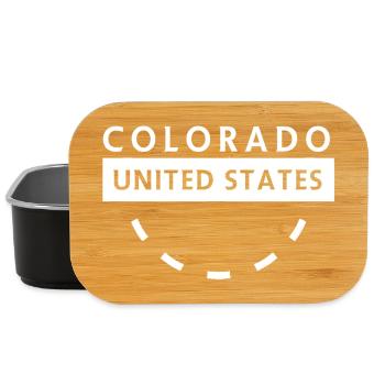 Colorado USA Emblem - Lunch Box - black - Front