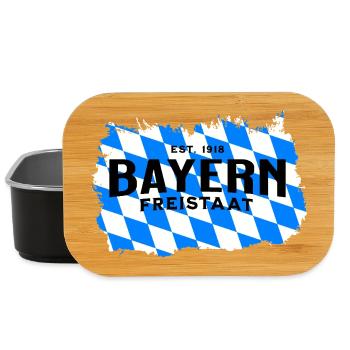 Free State of Bavaria – Diamond Flag Design - Lunch Box - black - Front