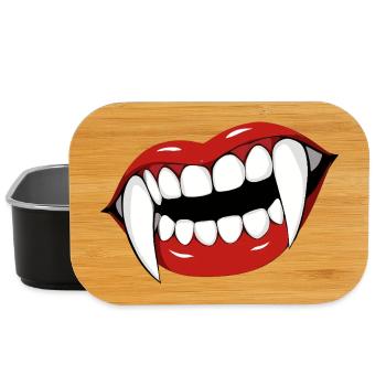 Vampirlippen Popart Halloween Party - Lunch Box - Schwarz - Vorne