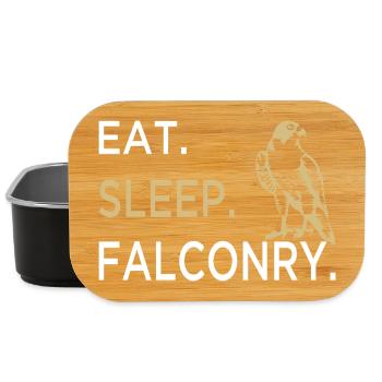 Falknerei Falkner Falknerin Beizjagd Greifvogel - Lunch Box - Schwarz - Vorne