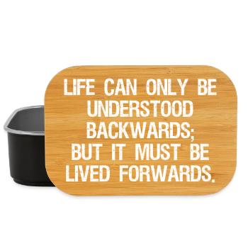 life can only be understood backwards but it mu - Lunch Box - Schwarz - Vorne