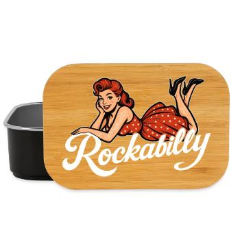 Rockabilly Pin-Up Woman 50s Reclining Petticoat Red - Lunch Box - black - Front