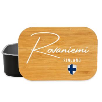 Rovaniemi Finland, elegant design Rovaniemi - Lunch Box - black - Front