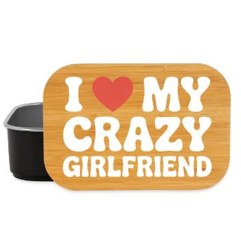 I Love My Crazy Girlfriend Liebe Meine Freundin - Lunch Box - black - Front