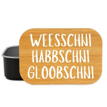 Weesschni habbschni gloobschni Sächsischer - Lunch Box - Schwarz - Vorne