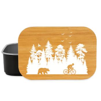Forest in love with cyclists - Lunch Box - black - Front