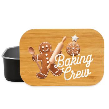Baking Crew Gingerbread Man Cuisson de Noël - Boîte à goûter - noir - Devant