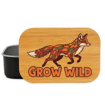 Forest Fox Patchwork Grow Wild - Lunch Box - black - Front