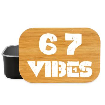 6 7 vibes – Trendy Youth T-Shirt - Lunch Box - black - Front