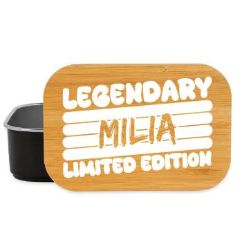 Name Milia - Lunch Box - Schwarz - Vorne