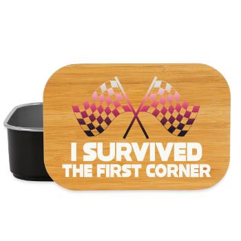 I Survived the First Corner - Lunch Box - black - Front