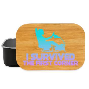 I Survived The First Corner - Lunch Box - black - Front