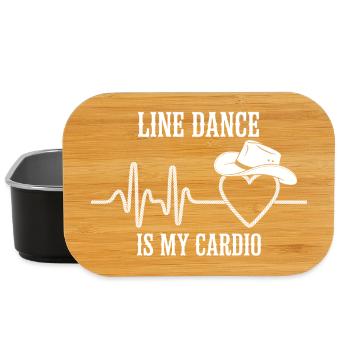 Line Dance Cardio Heart Logo - Boîte à goûter - noir - Devant
