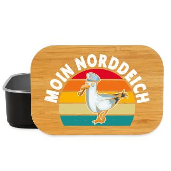 Nordsee Urlaub MOIN NORDDEICH Lustiges - Lunch Box - Schwarz - Vorne