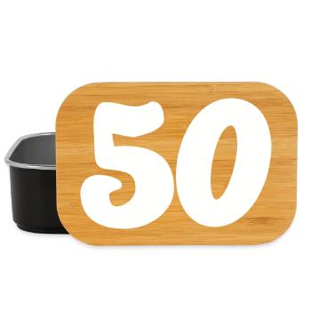 50. 50 YEARS. 50th ANNIVERSARY. 50 YEARS ANNIVERSARY. - Lunch Box - black - Front
