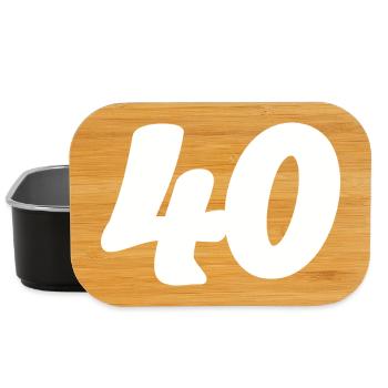 40. 40 YEARS. 40th ANNIVERSARY. 40 YEARS ANNIVERSARY. - Lunch Box - black - Front