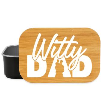 Witty Dad Father and Child Funny Pun Dad - Lunch Box - black - Front