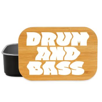 Drum and Bass fettes Logo-Design - Lunch Box - Schwarz - Vorne