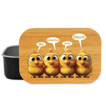 Kuschelige Oster Küken Quartett - Lunch Box - Schwarz - Vorne