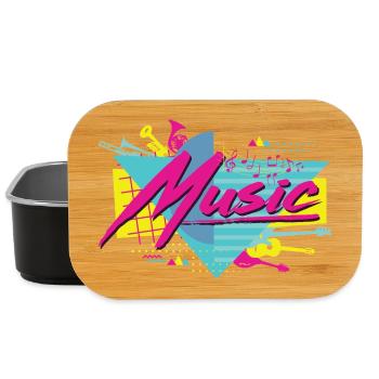 Neon Musik Retro Vibe - Lunch Box - Schwarz - Vorne