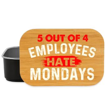 5 employés sur 4 détestent l’humour des lundis - Boîte à goûter - noir - Devant