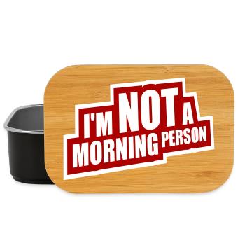I'm Not A Morning Person Lustig Müde Morgenmuffel - Lunch Box - black - Front