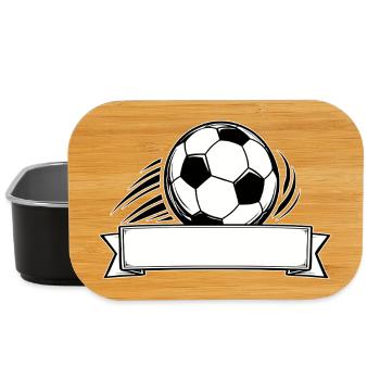 Football Name Tag Banner - Lunch Box - black - Front